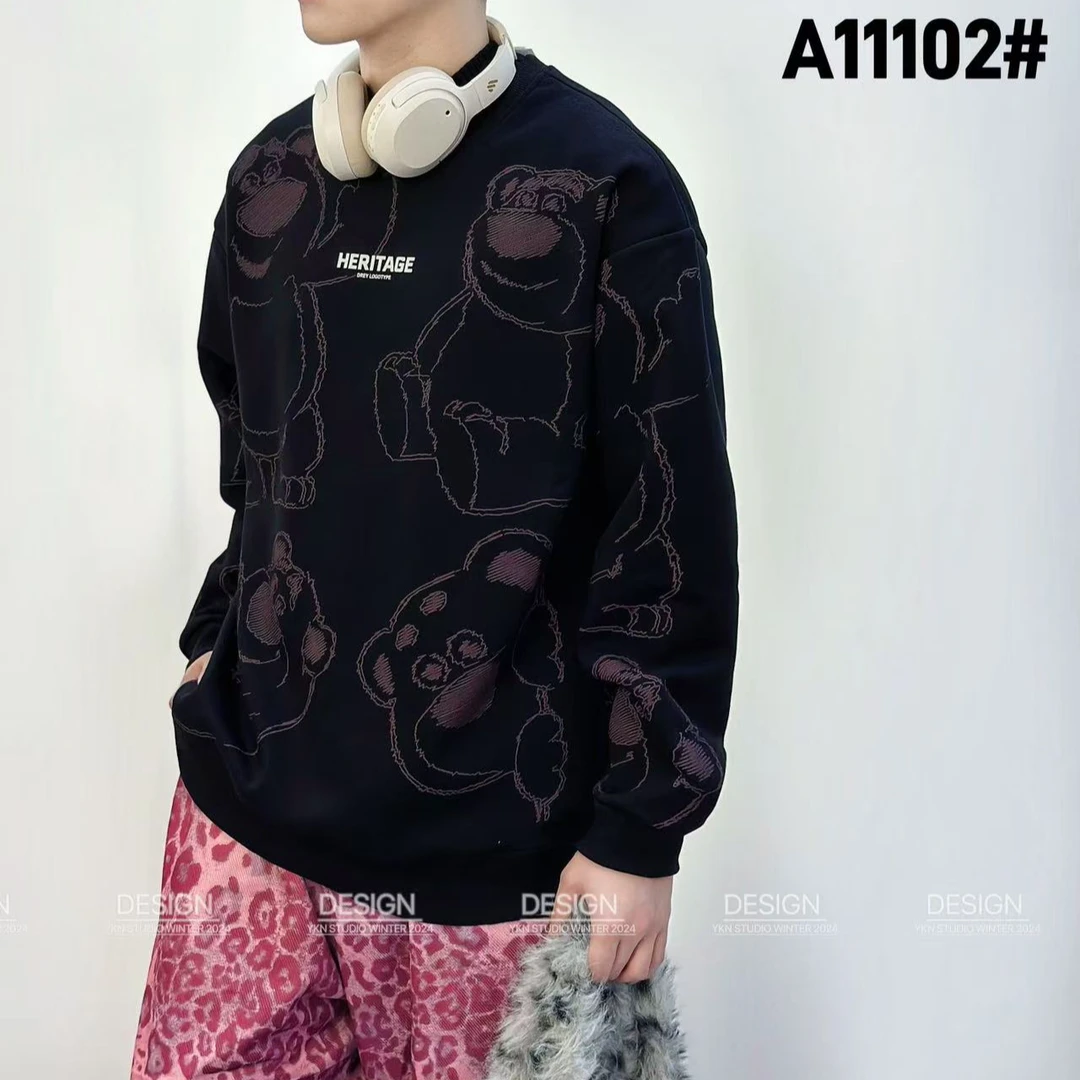 加绒加厚半高领卡通打底衫秋冬爆款上衣