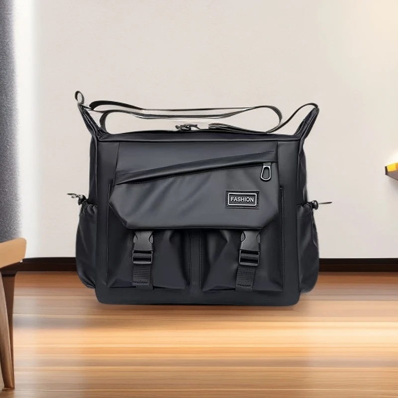 【店铺新款  主播推荐】新款防泼水男士单肩斜挎包通勤潮流大包