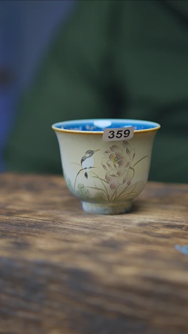 【闪购商品】359景德镇手绘花鸟单杯