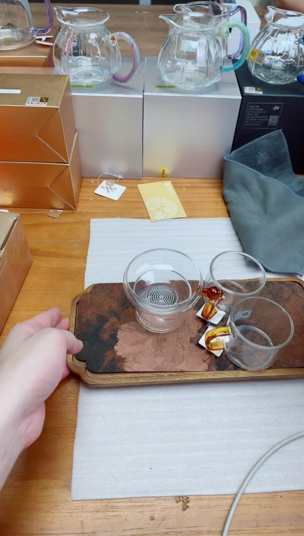 禾器奉珠滤网琥珀色+禾器清禾杯琥珀色一对