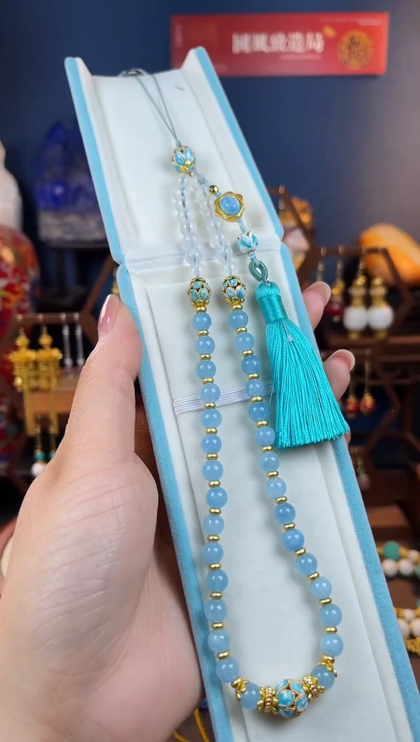海蓝宝石未镶嵌车挂大***?，海蓝宝手机链