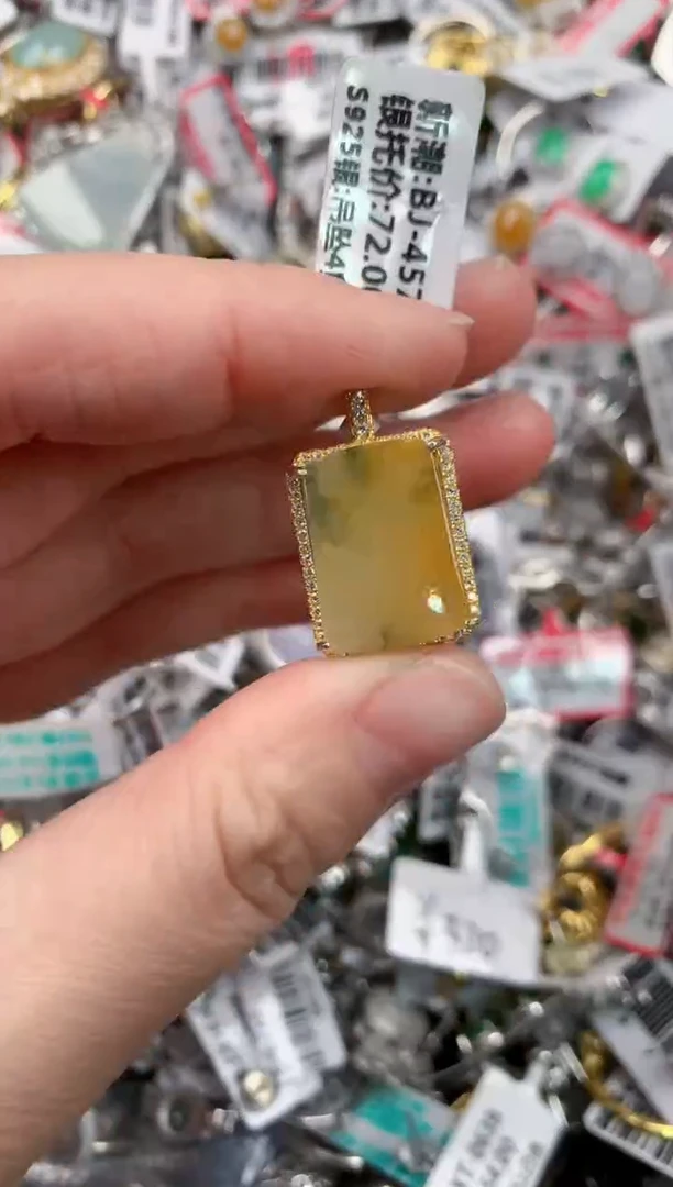 银S925镶嵌戒指翡翠999     7