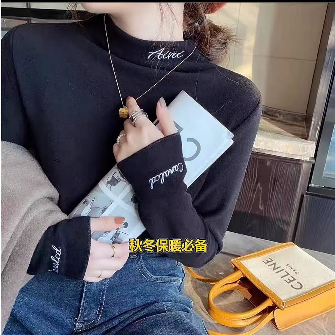 1180-设计感重工刺绣百搭打底衫