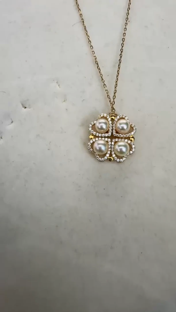 海水珍珠银S925镶嵌颈饰套链