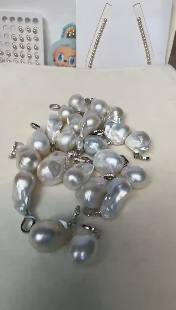 淡水珍珠银S925镶嵌颈饰巴洛克多样性发其一