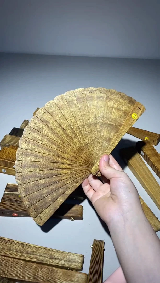 金丝楠16cm金丝楠木小叶桢楠扇12