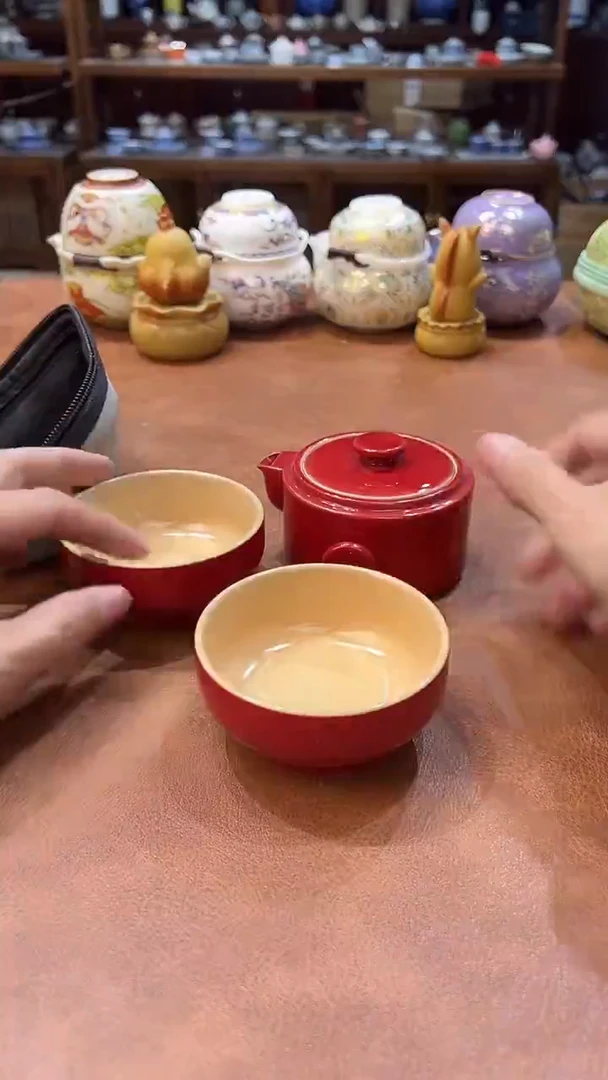 真的很便宜会开片的旅行茶具