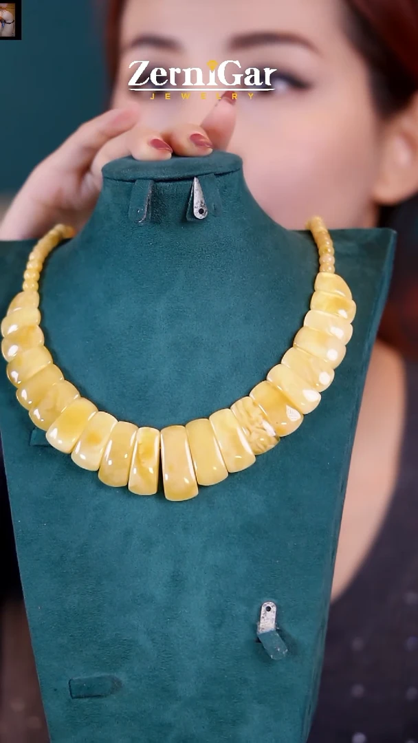 【闪购商品】琥珀颈饰未镶嵌天然琥珀项链