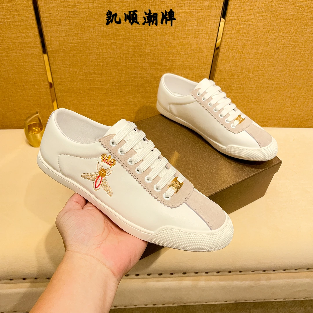 百搭真皮低帮软底板鞋男2024新款夏季小白鞋男潮流运动休闲鞋子