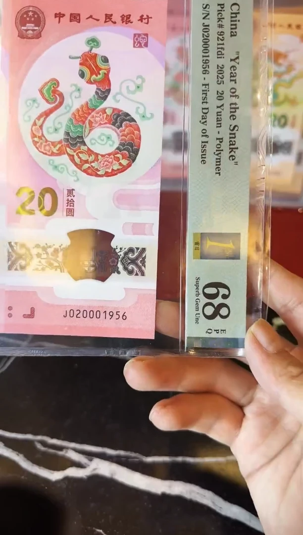 塑料2025 蛇钞 单张  020001956