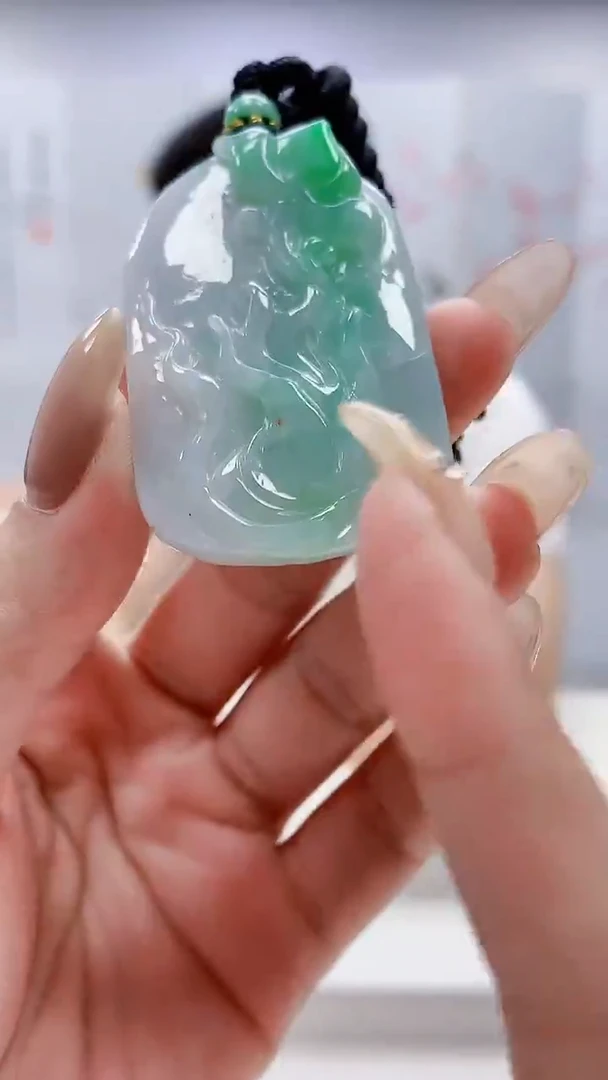 未镶嵌定制翡翠4917lr-毛货挂件92