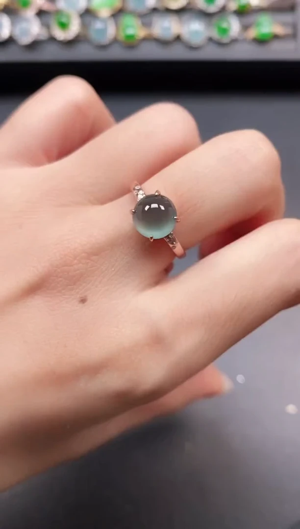 银S925镶嵌戒指翡翠1111