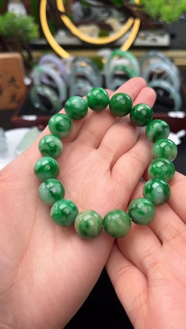 未镶嵌手串翡翠珠串