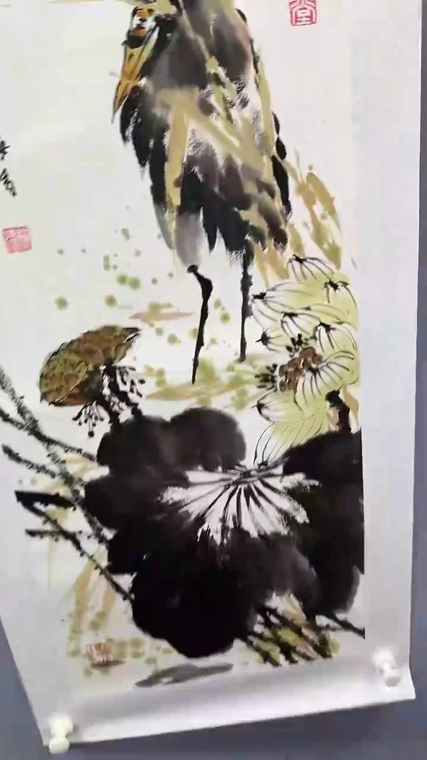 国画梅清绘画2pc花鸟