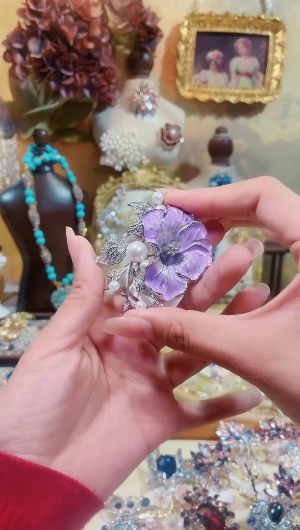合成立方氧化锆铜合金牵牛花