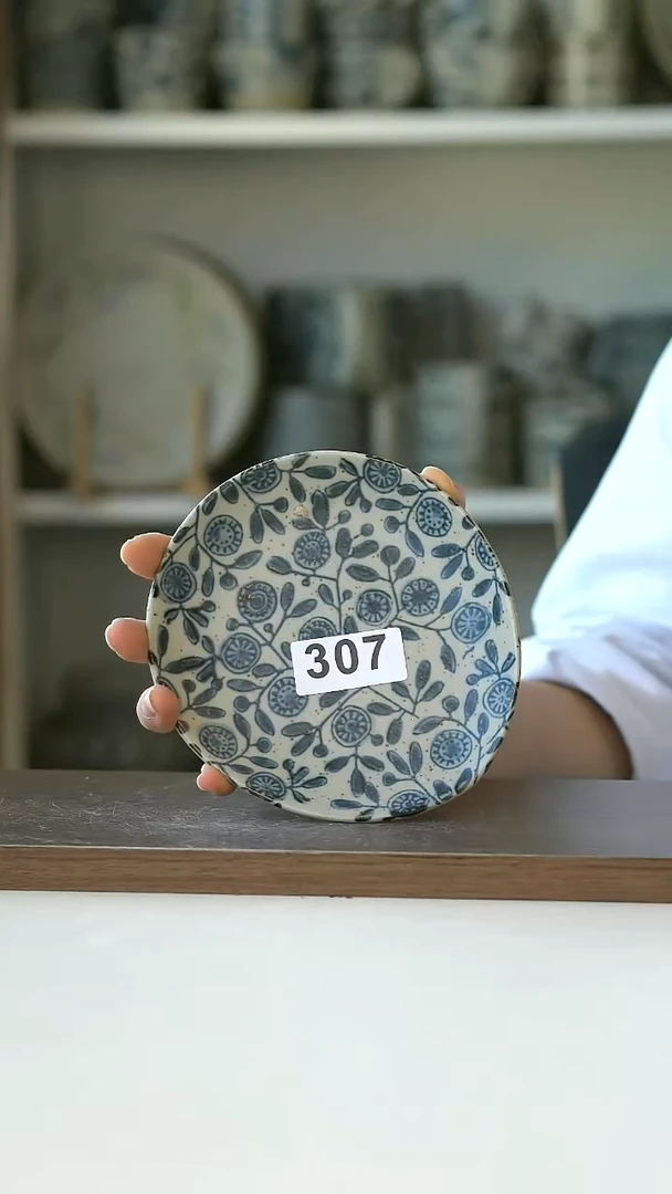 307瑕疵金盏花甜品碟14cm@4-2@