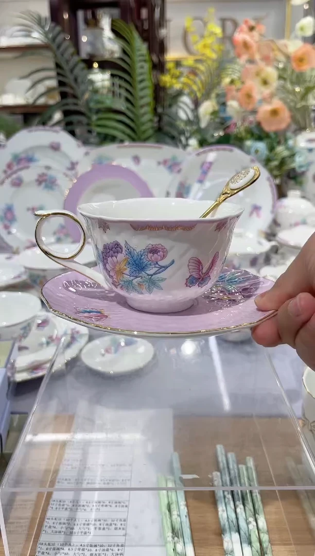 45%以上骨粉骨瓷咖啡杯碟