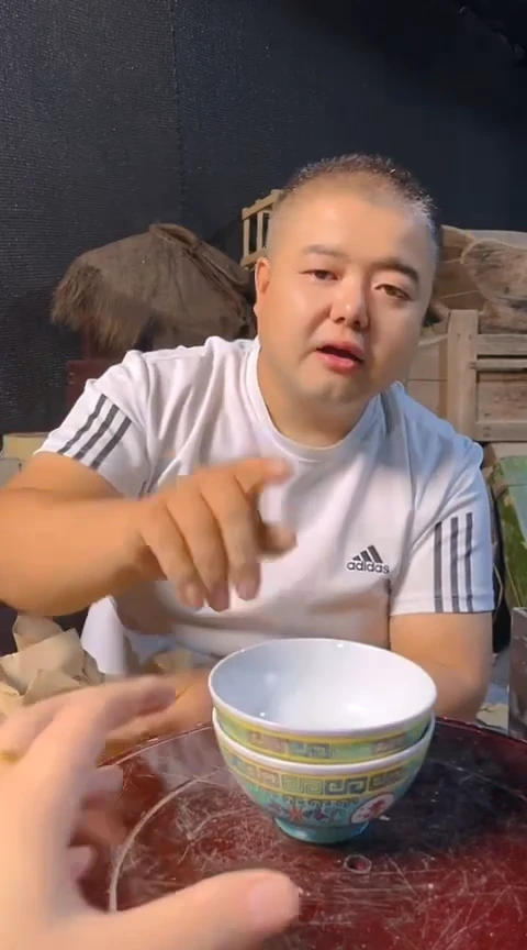 摆件景德镇陶瓷青花摆件7一对碗