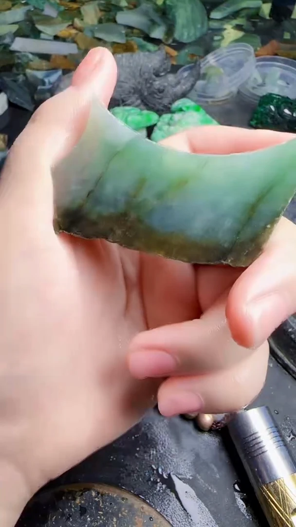 未镶嵌挂件翡翠善*木天然翡翠080