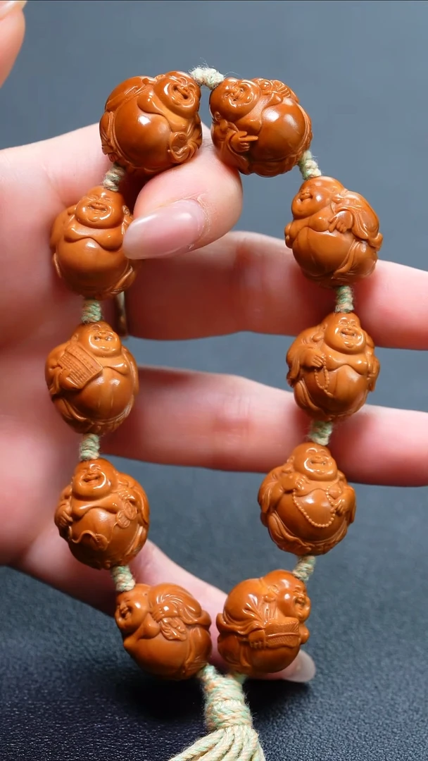 橄榄核吊坠十全弥勒