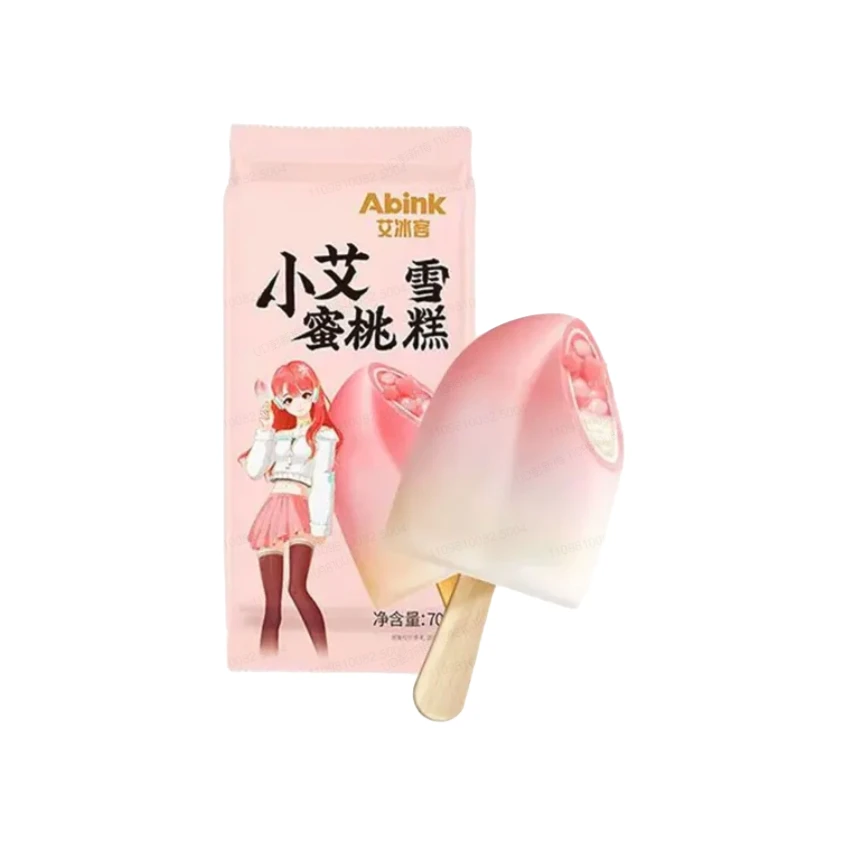 艾冰客小艾蜜桃雪糕雪糕同城送冰淇淋雪糕同城配