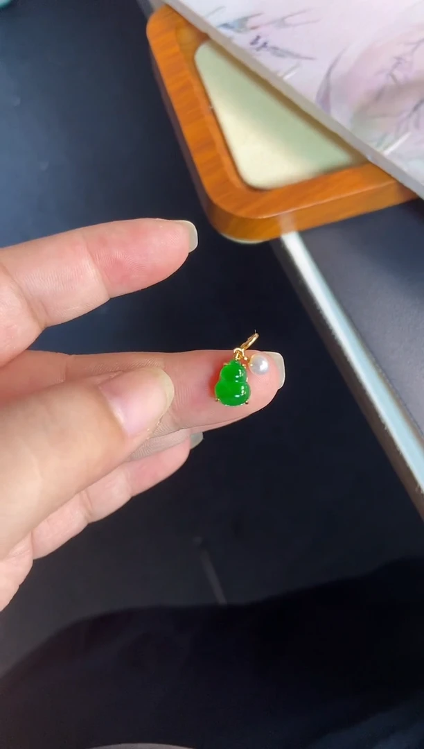 吊坠(不含链)银S925镶嵌翡翠1