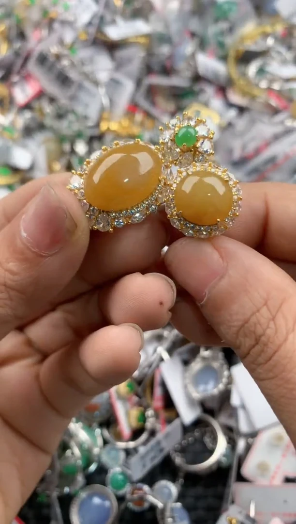 银S925镶嵌戒指翡翠4444-----1