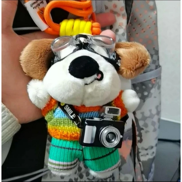 相机小狗衣服包包挂件公仔双肩包毛绒玩偶钥匙扣情侣送礼物G3