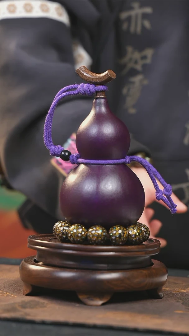 【闪购商品】YQ129大漆酒葫芦不包手串及旋转底座