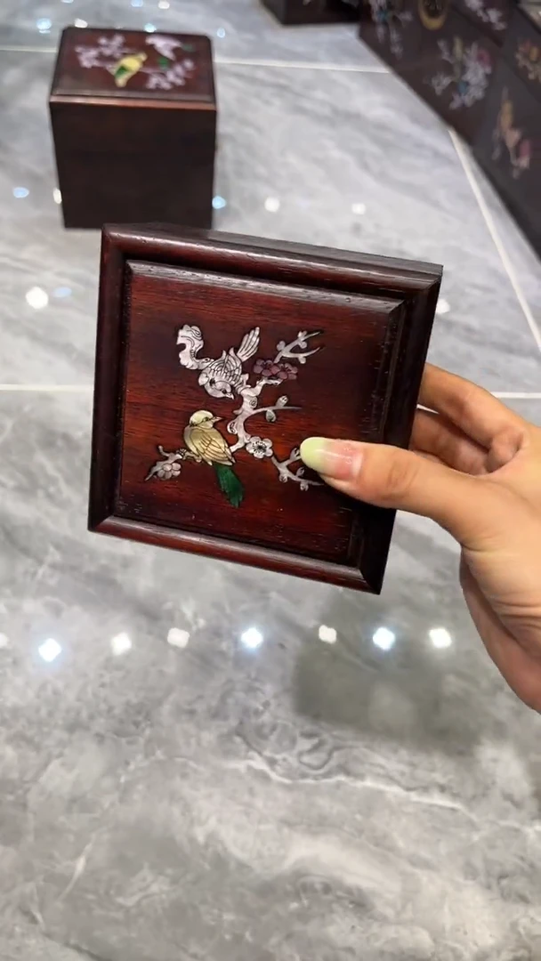 木喜鹊登梅方形抽拉盒2