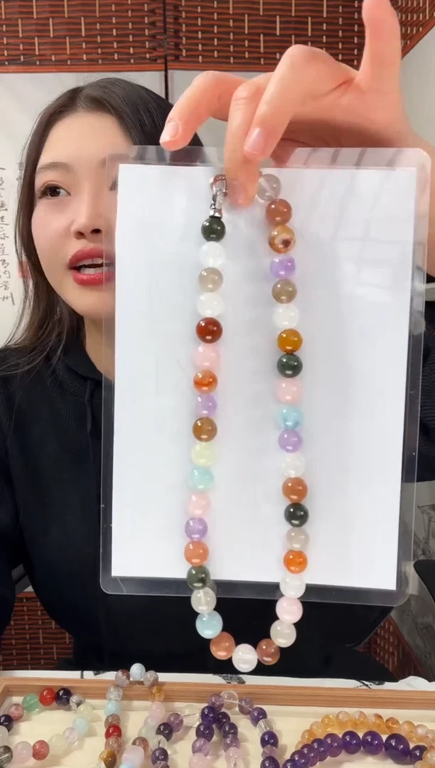 非金属无非金属无韦雪同款天然兔毛项链