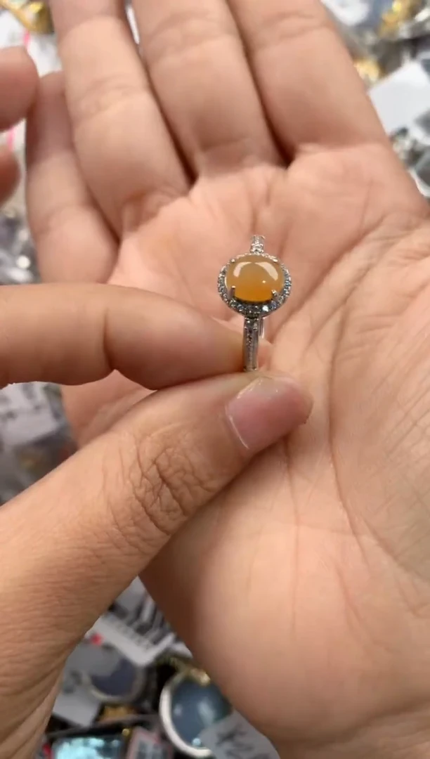 银S925镶嵌戒指翡翠1111----4