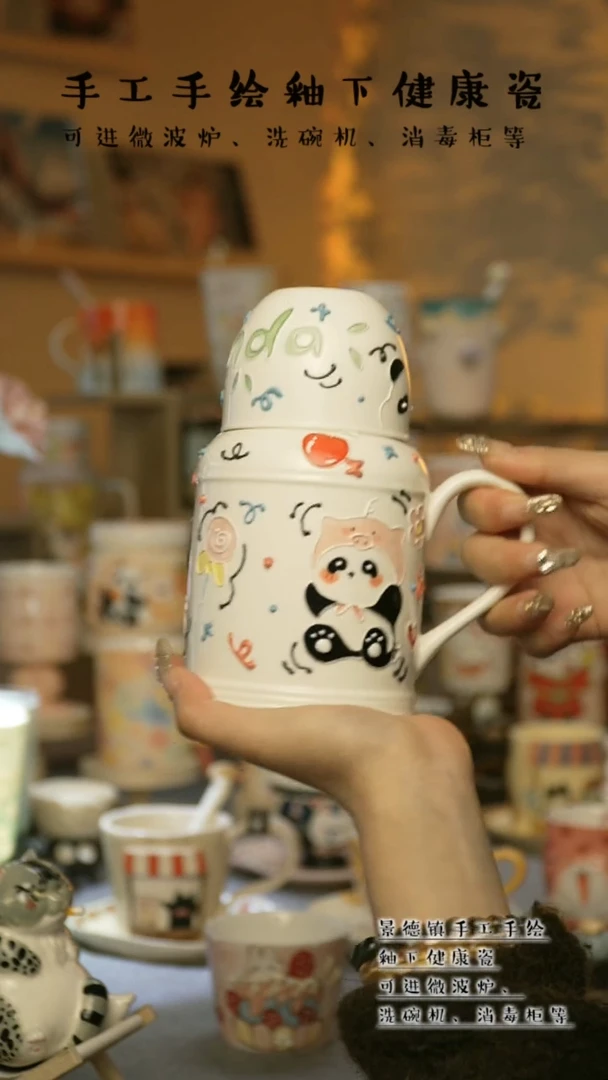 【闪购商品】杯景德镇高温釉下彩陶瓷&A354