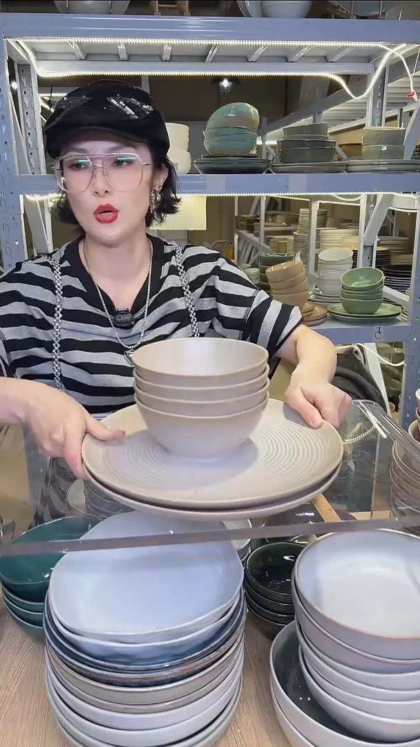 瓷93 外贸尾货高温釉下彩陶瓷餐具默认微瑕