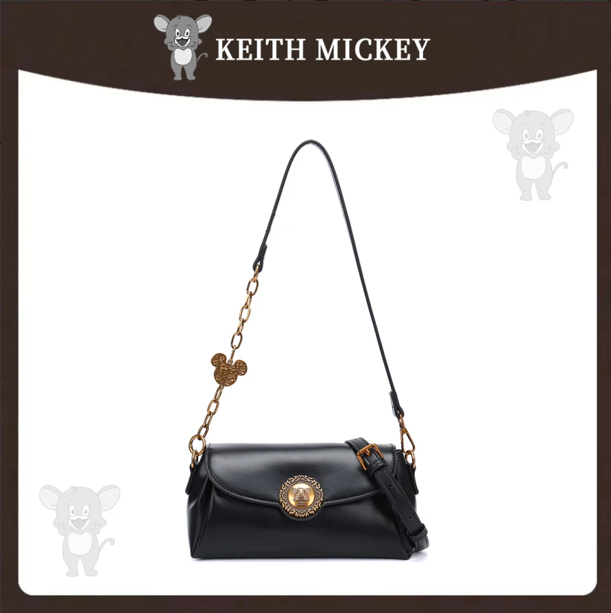 【遥哥定制】KEITHMICKEY新潮女士单肩/斜挎包8520黑色