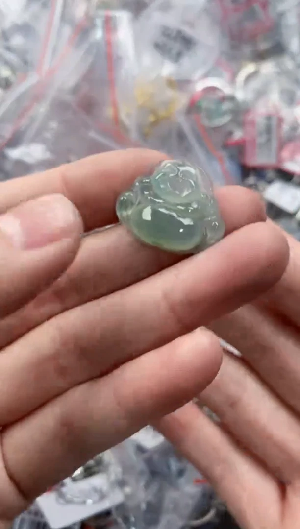 银S925镶嵌戒指翡翠6666-----2