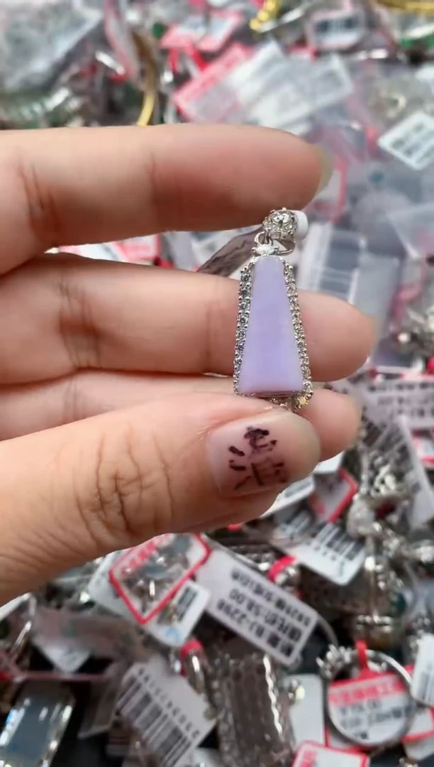 银S925镶嵌戒指翡翠天然A货缅甸翡翠