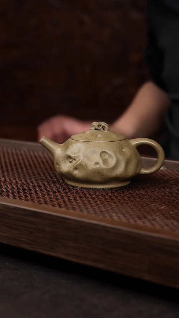 【闪购商品】紫砂茶壶蟹壳青太湖石石瓢