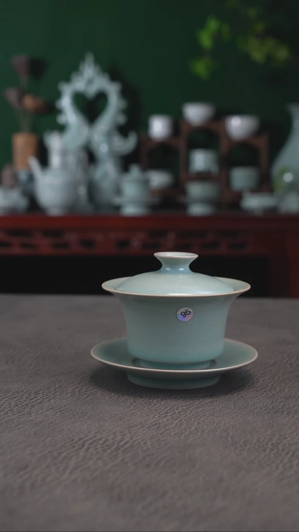 95号马蹄三才盖碗有瑕简包炸福利~帆