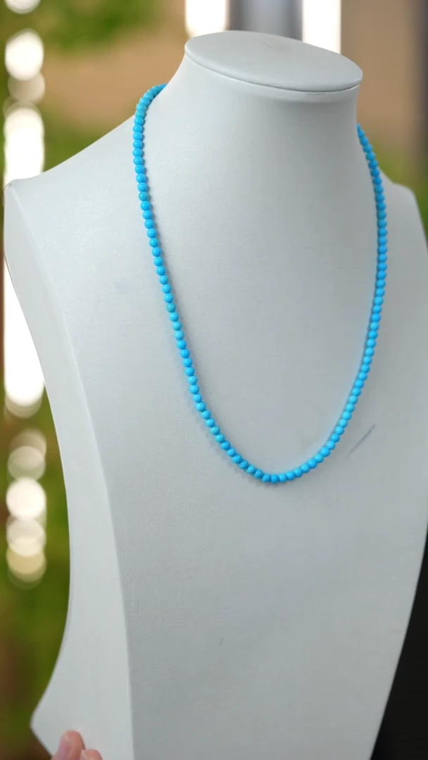 未镶嵌绿松石项链3.6mm秒拍号38