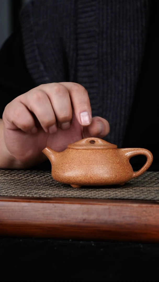 茶壶紫砂原矿段泥满瓢180cc