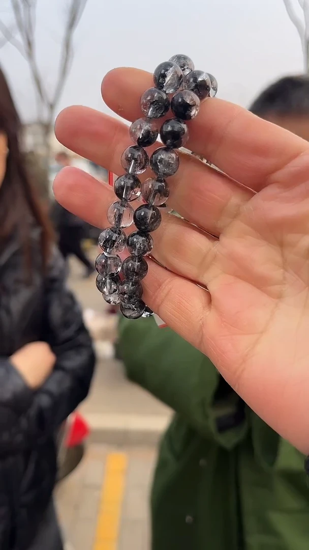 【闪购商品】水晶手链未镶嵌天然闪灵钻手串多样性发一9mm