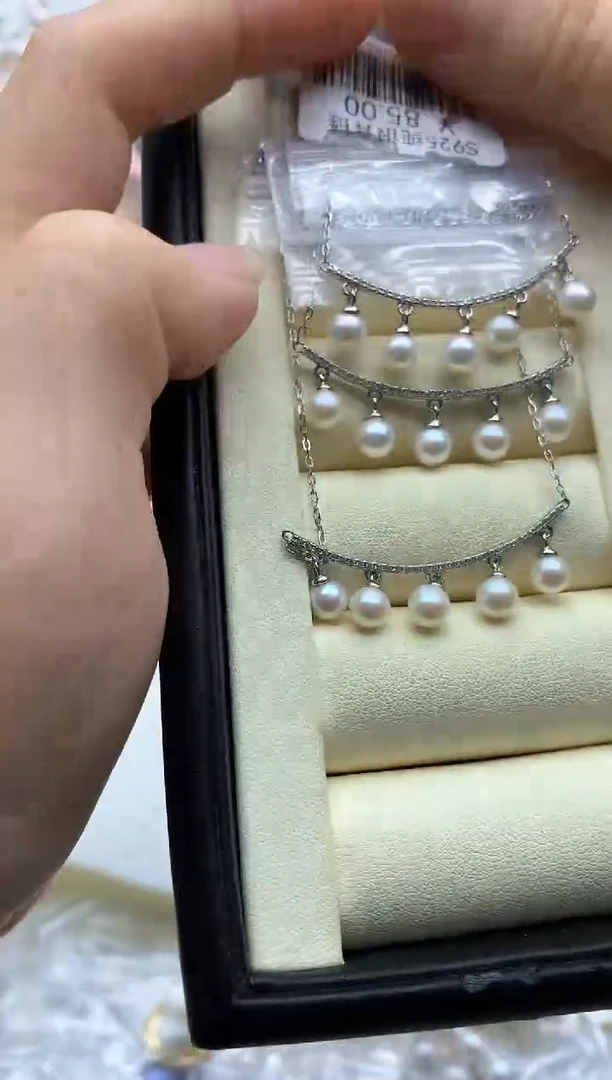套链银S925镶嵌淡水珍珠多样性发其一