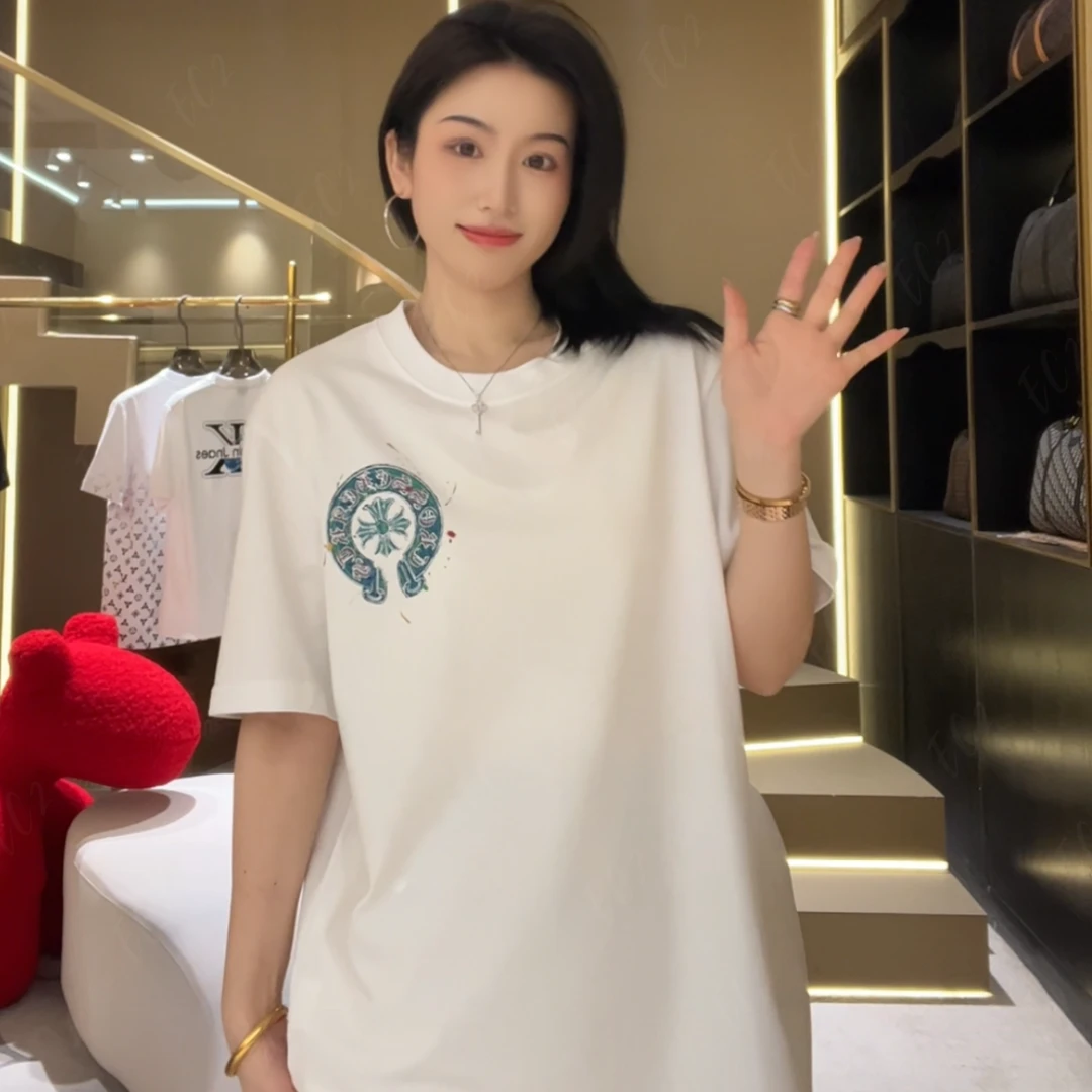 【千缕缠丝克罗】夏季潮牌男女纯棉休闲情侣宽松圆领短袖T恤0033