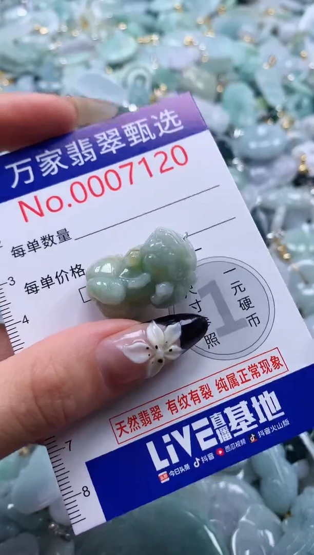 翡翠未镶嵌颈饰7120