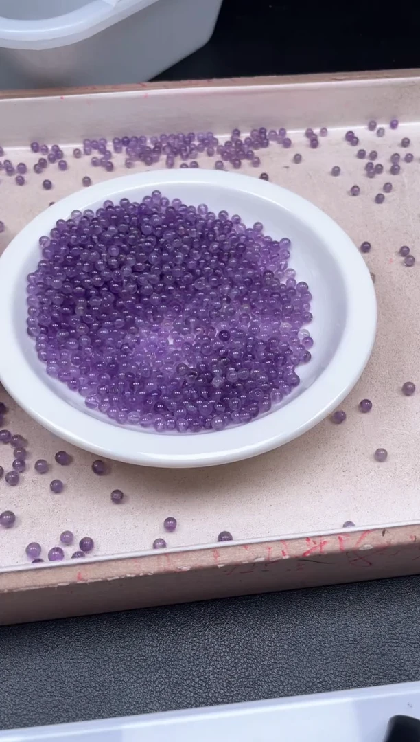 【闪购商品】水晶颈饰未镶嵌w852紫水晶4mm*50颗