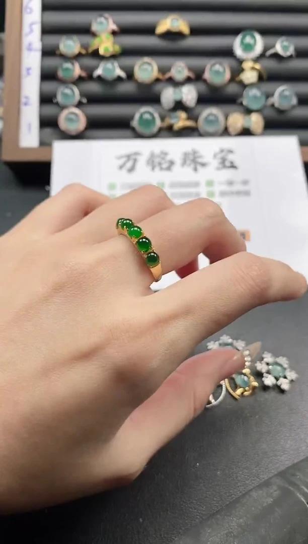 银S925镶嵌戒指翡翠5151-888
