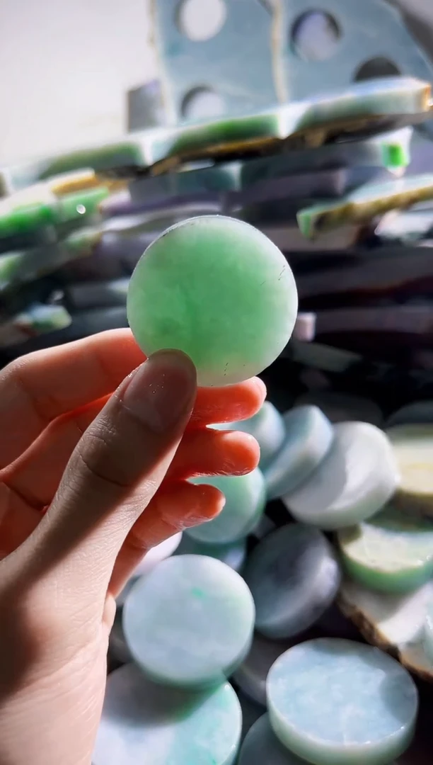 翡翠裸石缅甸翡翠A货陈1022