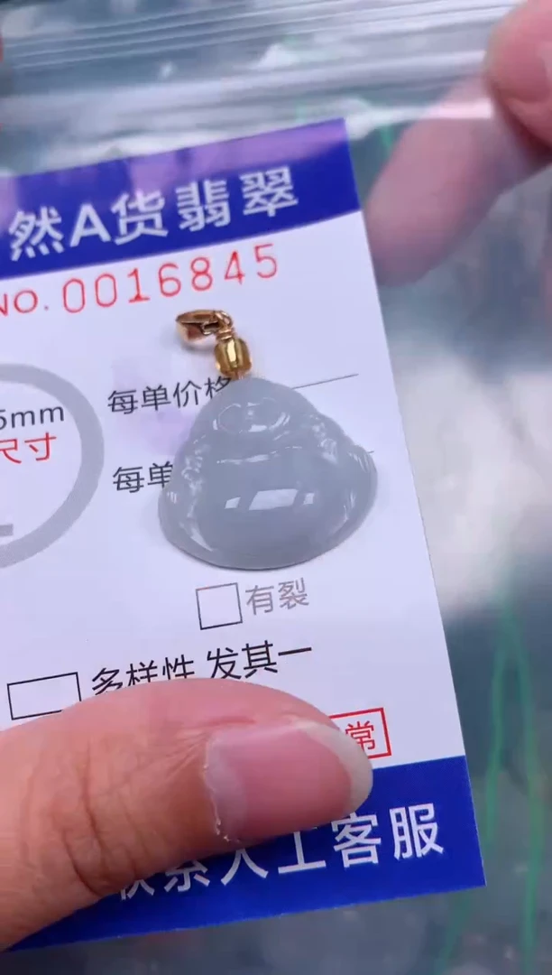 翡翠未镶嵌吊坠(赠链)1