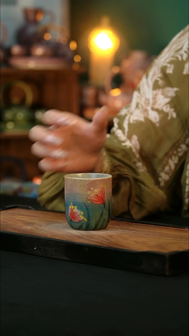 杯手绘心瓷陶瓷浮力